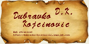 Dubravko Kojčinović vizit kartica